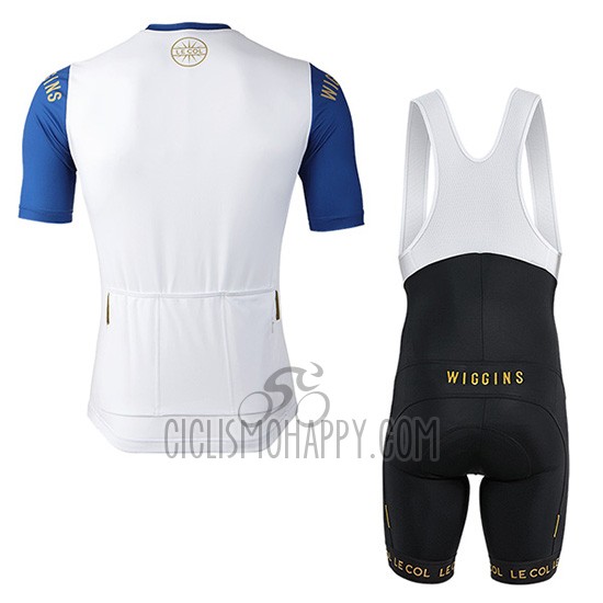 Lecol Cycling Jersey Bib Short 2019 Men Short Sleeve White Blue